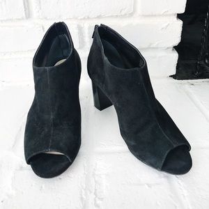 Alfani Peep Toe Suede Booties
